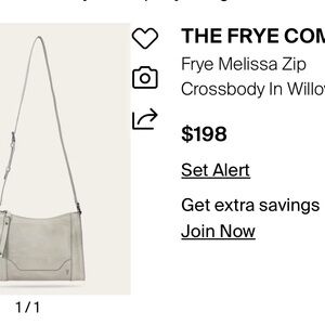 Frye Melissa Zip Crossbody Bag - Willow Gray
